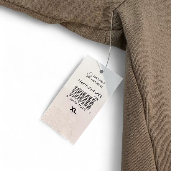 GAP Women's Long-Sleeve Square-Neck Bodysuit Size XL Sedimentary Taupe - Picture 4 of 9